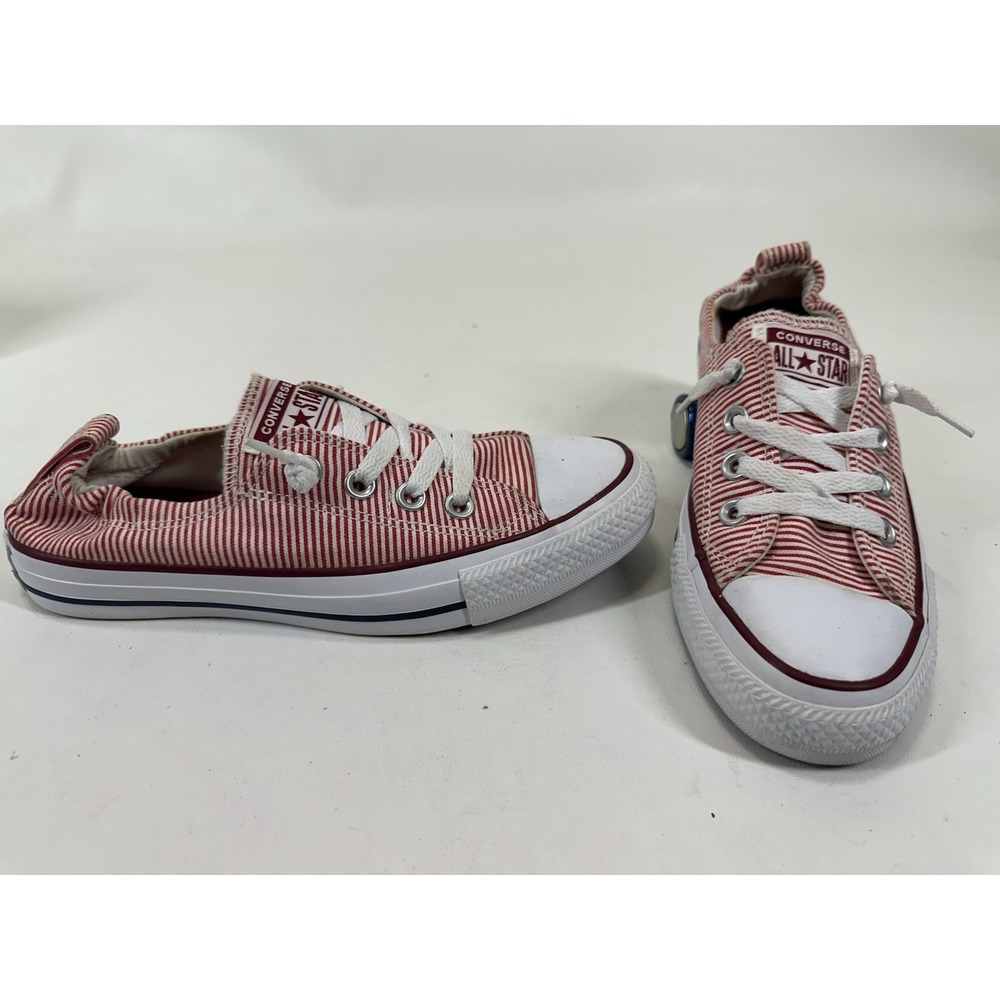 Converse Chuck Taylor All Star Shoreline Slip Red Striped Sneakers Womens Size 7